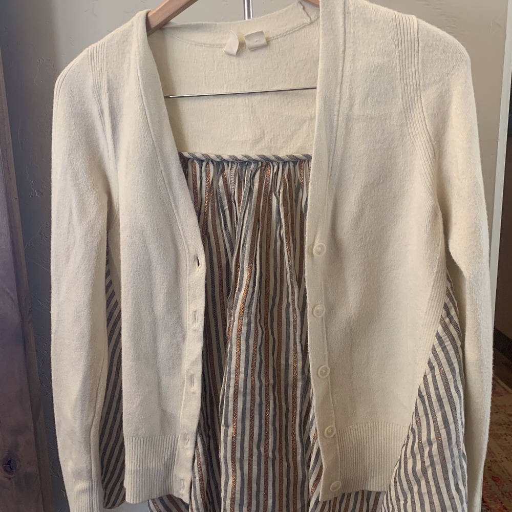 Cream Sweater By Moth Anthropologie Brand